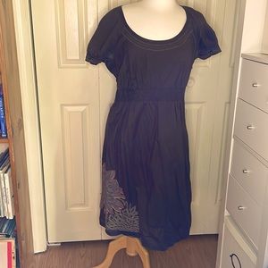 Brown Esprit dress with floral applique